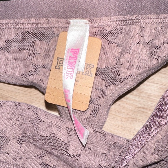 Pink Victoria Secret Wear Everywhere Lace Thong Panty NWT - Picture 4 of 5